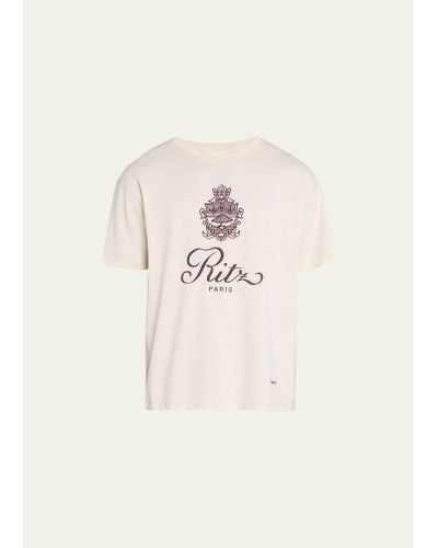 FRAME x Ritz Paris Bordeaux Crest T-shirt - Natural
