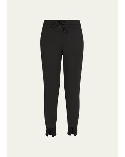 Theory Slouchy Double-knit Jogger Pants - Black