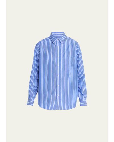 Matteau Classic Stripe Shirt - Bci Cotton - Blue