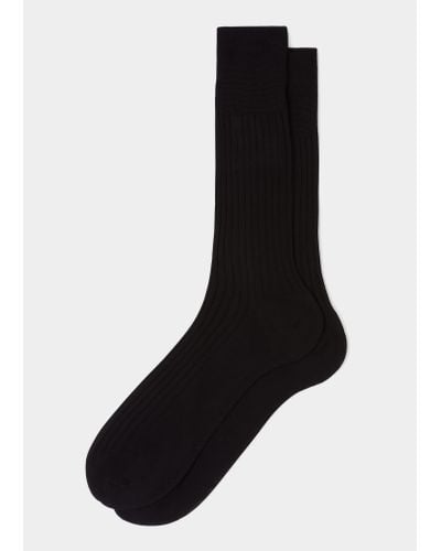 Prada Rib-knit Cotton Crew Socks - Black