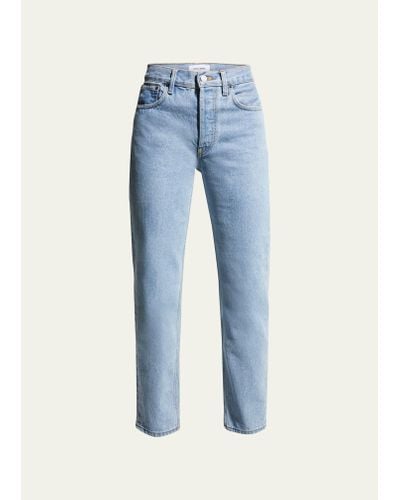 Still Here Tate Cropped Jeans With Contrast Panels - Blue