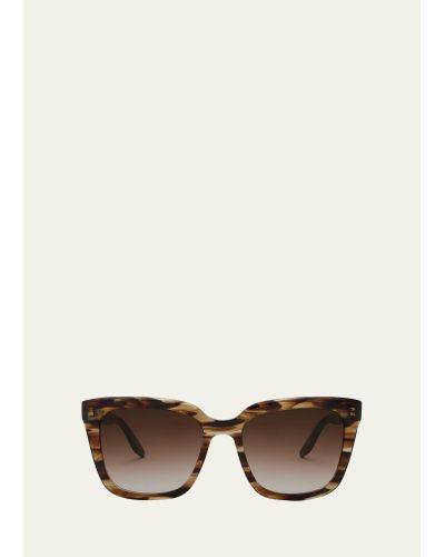 Barton Perreira Bolsha Rectangle Gradient Sunglasses - Natural