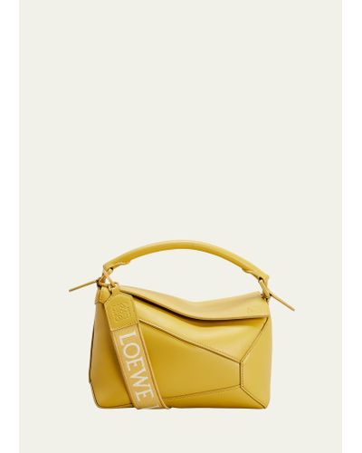 Loewe Puzzle Edge Small Monochrome Shoulder Bag - Yellow