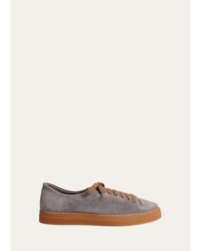 Ron White Wilfred Weatherproof Suede Low-top Sneakers - White