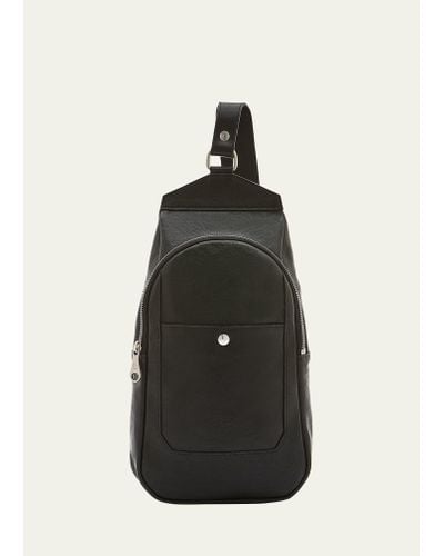Il Bisonte Cosimo Leather Single-shoulder Backpack - Black