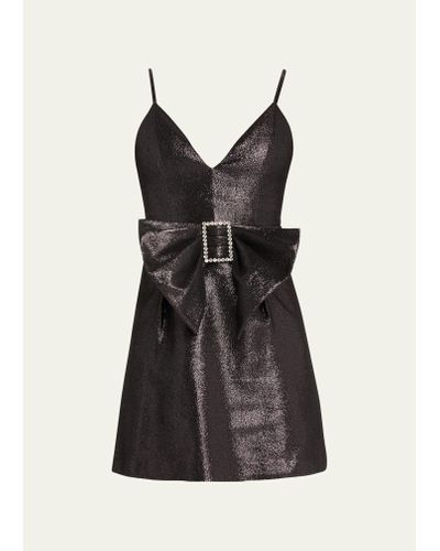 Ramy Brook Ana Metallic Mini Dress - Black