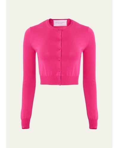 Carolina Herrera Knit Button-front Cardigan - Pink