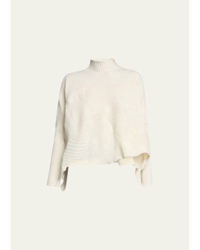 Issey Miyake Kone Kone Asymmetric Knit Sweater - Natural