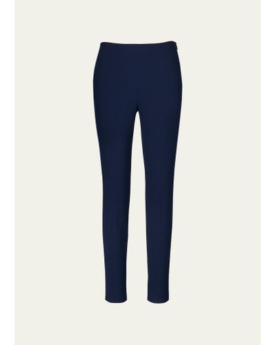 Ralph Lauren Collection Alandra Straight-leg Wool Pants - Blue