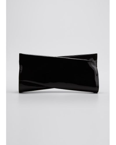Christian Louboutin Loubitwist Clutch In Patent Leather - Black