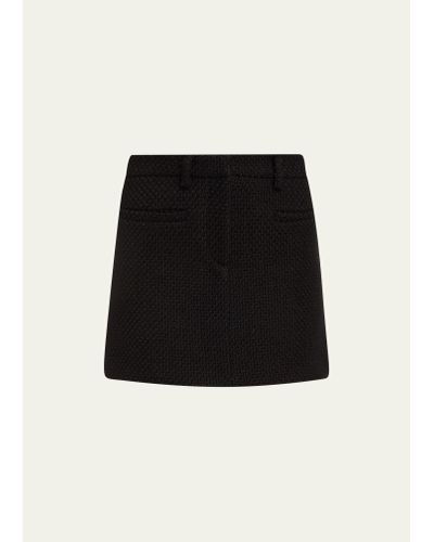 Altuzarra Zola Mini Wool Skirt - Black