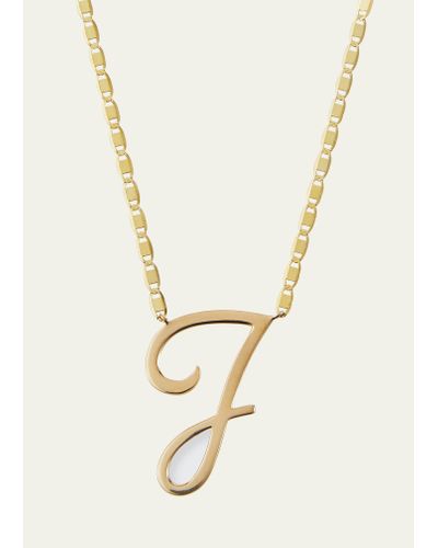 Lana Jewelry 14k Malibu Initial Necklace - White
