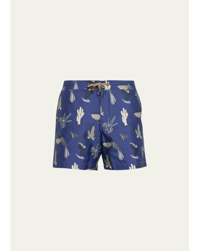 Thorsun Midnight Desert-print Swim Shorts - Blue