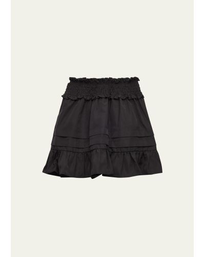 Sea Girl's Diana Smocked Taffeta Skirt - Black