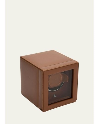Wolf Cub Watch Winder With Cover - Brown