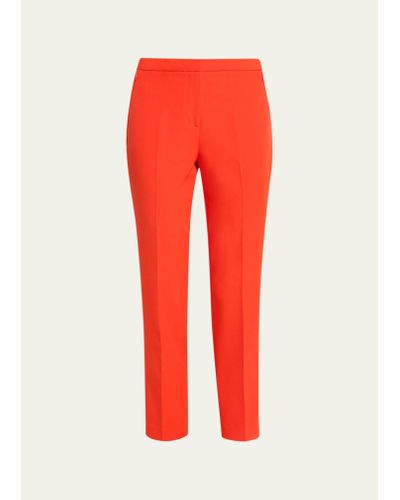 Kobi Halperin Alexi Cropped Straight-leg Twill Pants - Red