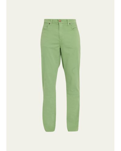 Monfrere Deniro Linen-blend Jeans - Green