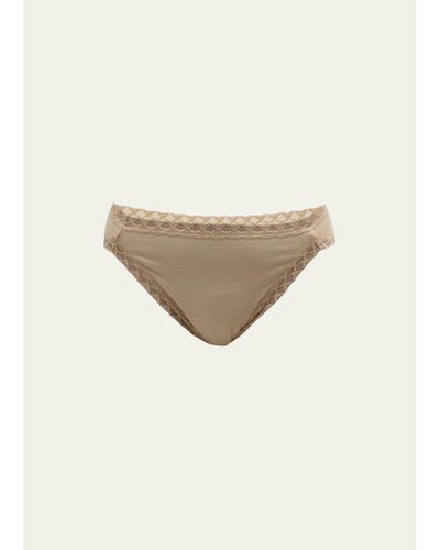 Natori Bliss French Cut Lace Trimmed Briefs - Natural