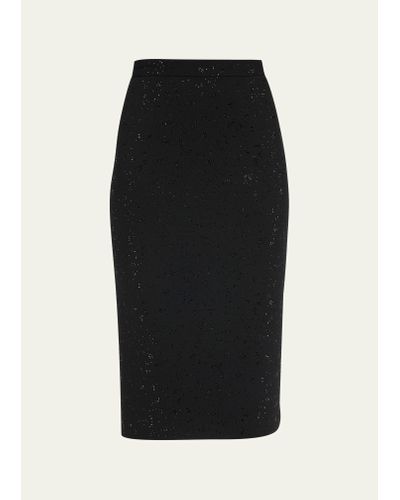 Libertine Heavy Star Dust Classic Pencil Skirt - Black