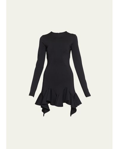 Givenchy Punto Milano Ruffle Mini Dress - Black