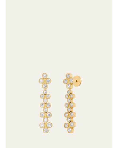 Viltier Clique Cascade Diamond Bezel Drop Earrings - Natural