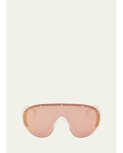 Moncler Rapide Plastic Shield Sunglasses - Natural