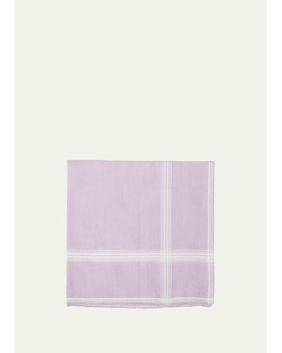 Simonnot Godard Micro-stripe Hankerchief - Purple