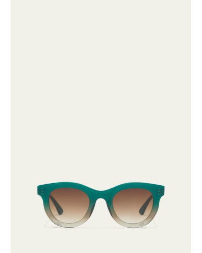 Thierry Lasry Consistency 1764 Acetate Cat-eye Sunglasses - Green