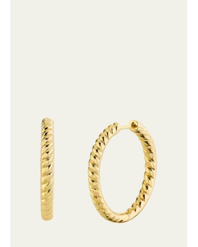Anita Ko Zoe Braided Hoop Earrings In 18k Yellow Gold - Metallic