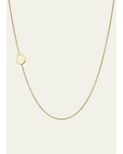 Zoe Lev 14k Yellow Gold Asymmetrical Initial T Necklace - Natural