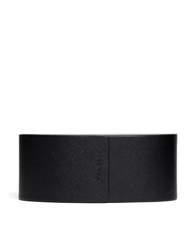 Prada 'luxottica' Double Bridge Angular Sunglasses in Black for Men | Lyst