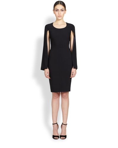 dress with split sleeves