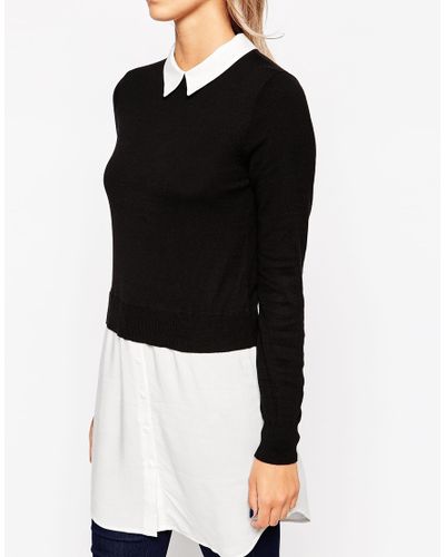 black and white shirt jumper