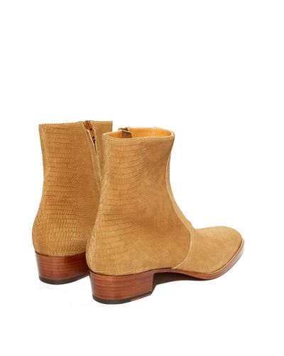 saint laurent lizard boots