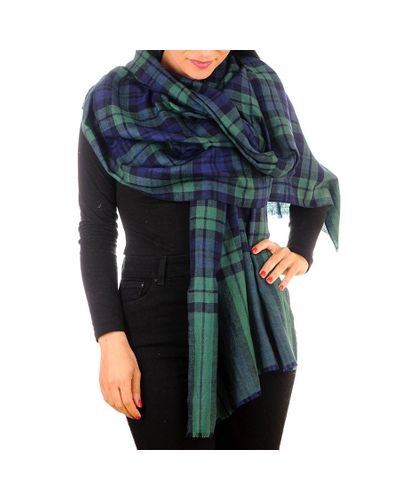 black watch tartan cashmere scarf