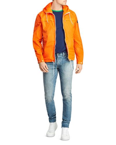orange polo jacket