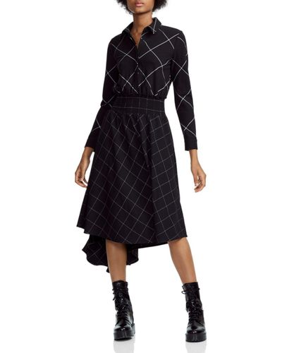 maje checked dress