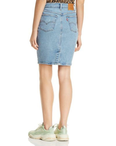 levis denim long skirt