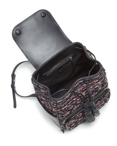 tory burch fleming tweed backpack