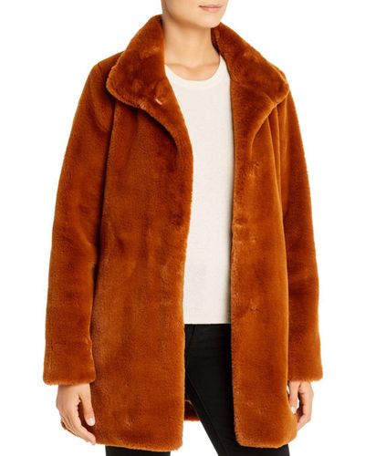calvin klein faux fur teddy coat