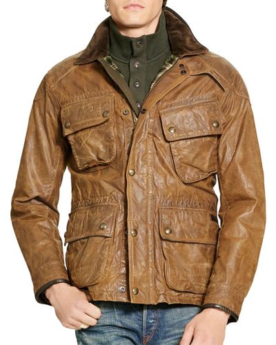 polo jacket brown