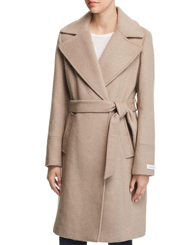 calvin klein toggle wrap front jacket
