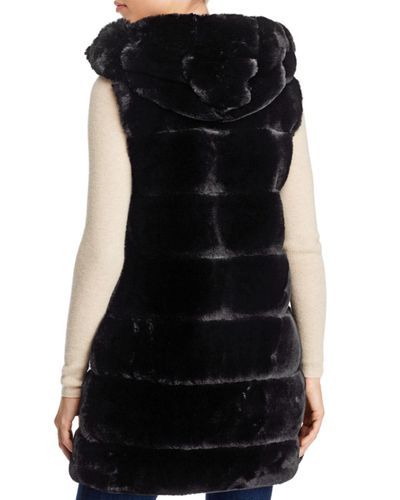Via spiga faux fur hooded vest Clearance