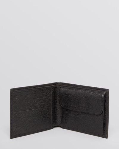 Longchamp Black Le Foulonné Bifold Wallet With Coin Pouch for men Longchamp Black Le Foulonné Bifold Wallet With Coin Pouch for men