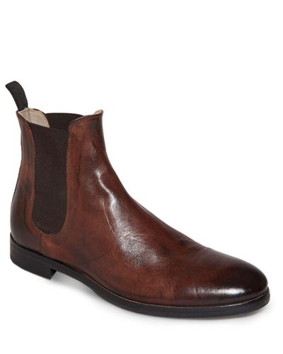 AllSaints Leather Jesiah Pull On Chelsea Boots in Brown for Men - Lyst