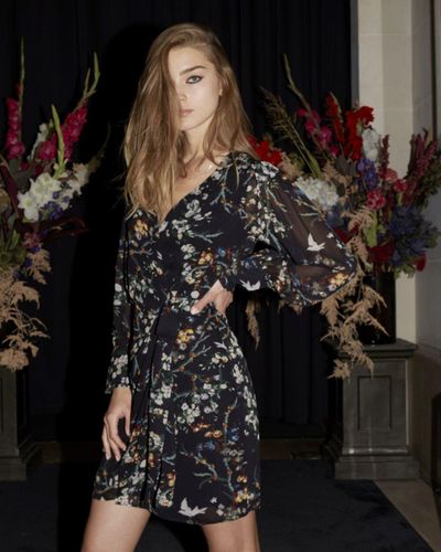 avian print dress by the kooples
