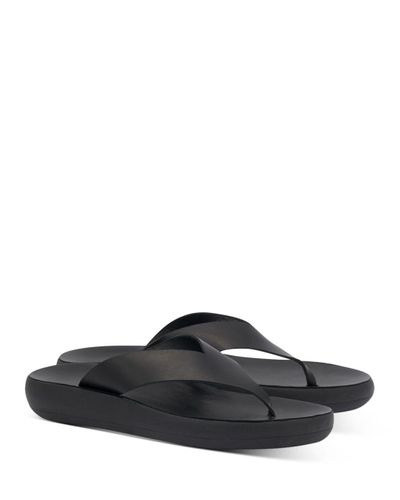 Ancient Greek Sandals Leather Ancient Greek Women's Charys Flat Thong Sandals in Black - Lyst
