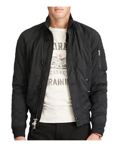 black polo bomber jacket