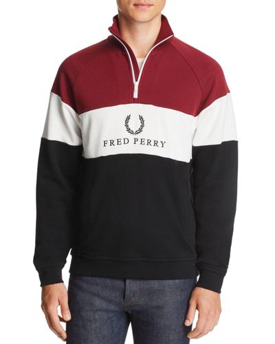 half zip sweatshirt fred perry