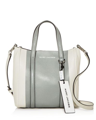 Marc Jacobs The Tag Color Block Leather Tote In Gray Lyst